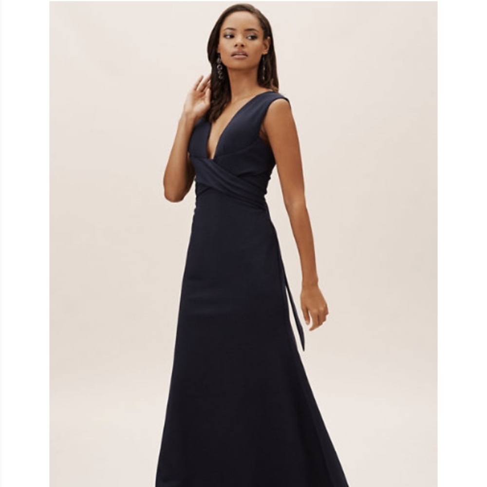 BHLDN Fira long navy dress - 2